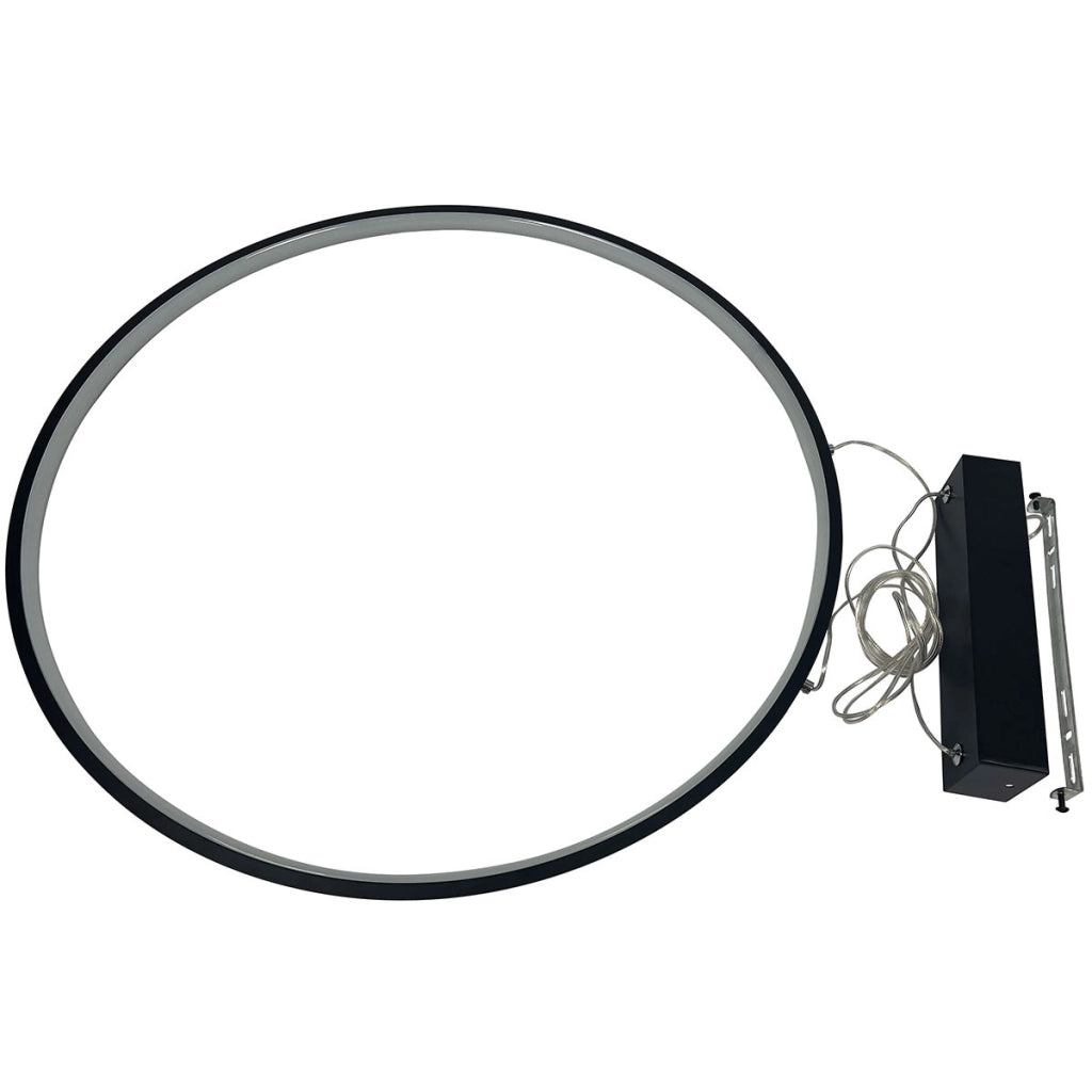 Sospensione ring LED nera Ø60 22W CCT IP44 Mirror Prestige