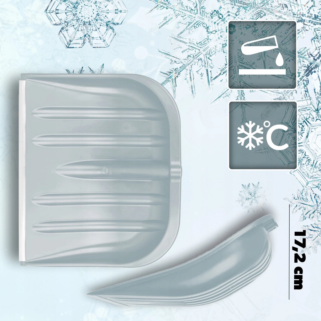Pala da neve KADAX, in plastica, senza manico, robusta, 2 pezzi.