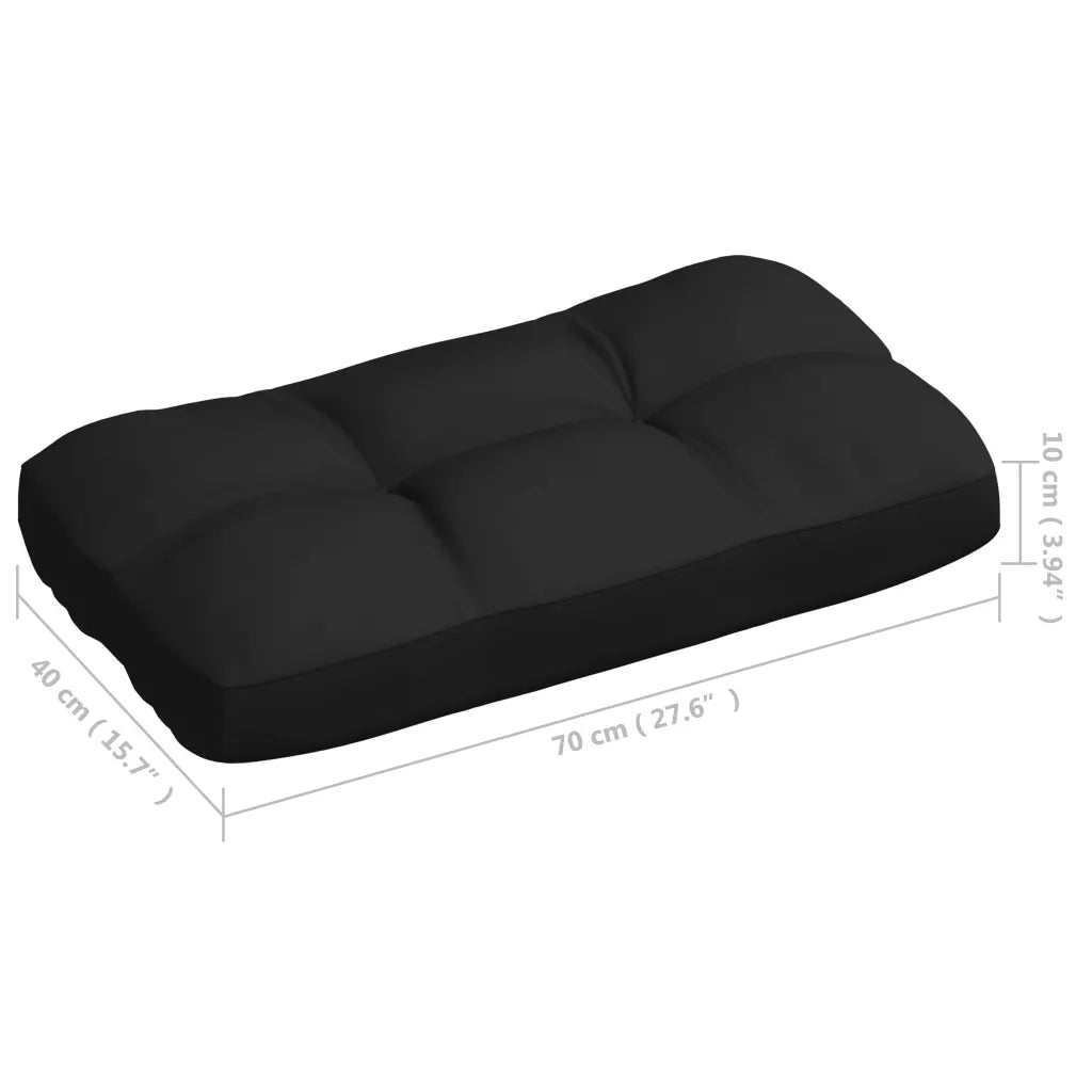 Cuscini per Divano su Pallet 7 pz Neri 314595
