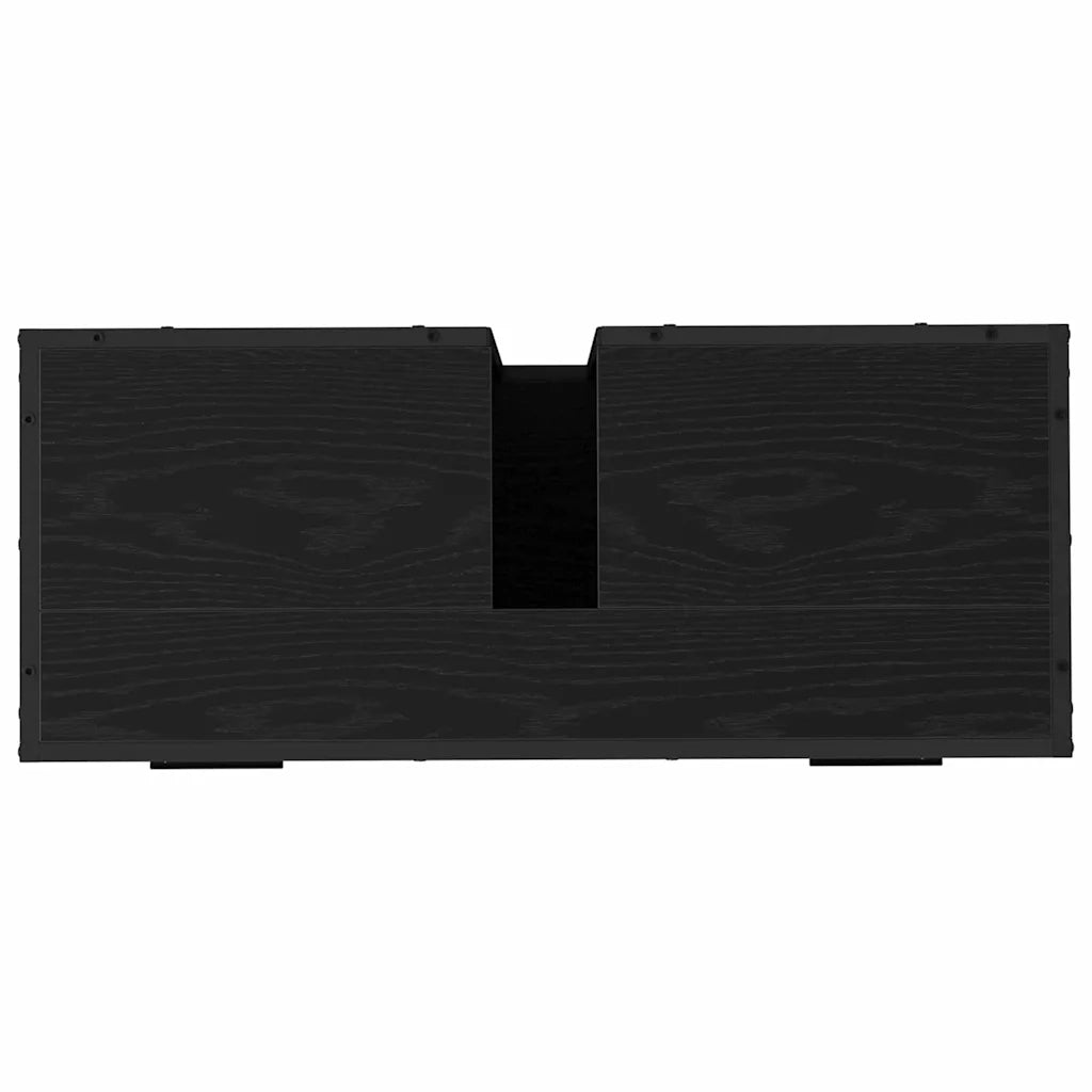 Set di mobili per il bagno 2 pcs Rovere Nero Legno multistrato 3402428