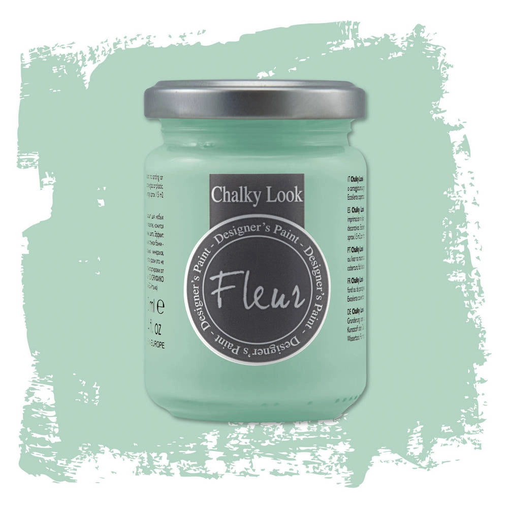 Fleur Pittura Chalky Look Colore Opaco Gessoso Shabby Legno Metallo Pareti Pelle Colore: Malmo Green, Formato: 330 ml