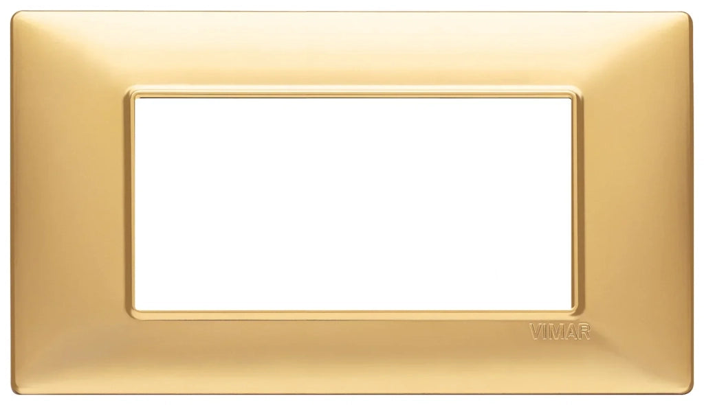 Vimar Plana placca 4 moduli colore oro opaco 14654.25