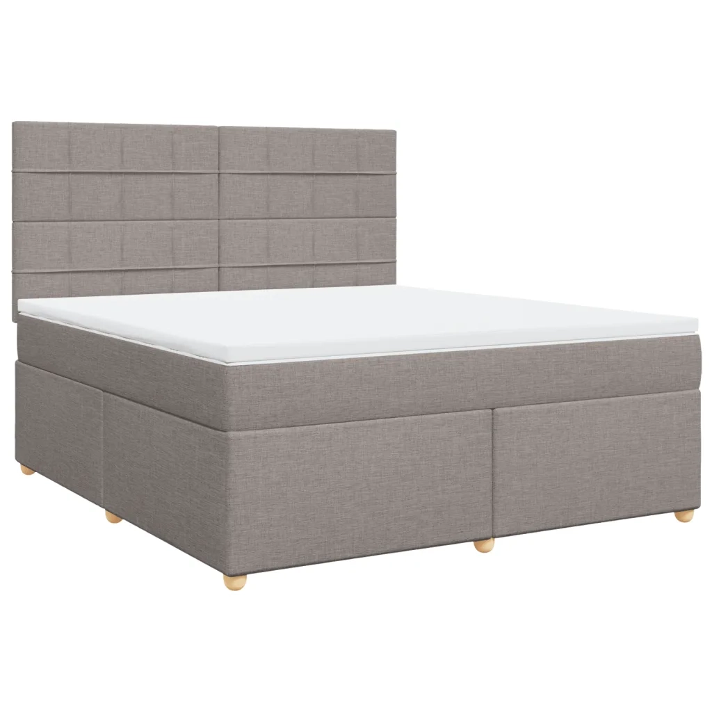 Giroletto a Molle con Materasso Tortora 180x200 cm in Tessuto 3293663