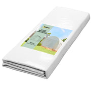 Telo di ricambio per serra a tunnel in PE bianco 12 m² 4 x 3 x 2 m impermeabile anti-UV con 8 finestre e porta per giardino
