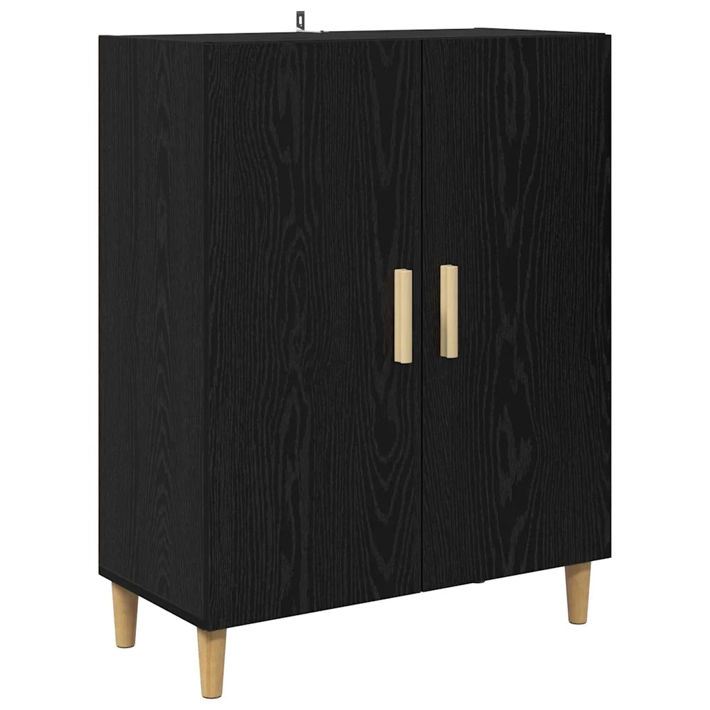 Credenza-Buffet-Armadio da cucina Rovere Nero 69,5 x 34 x 180 cm 305286