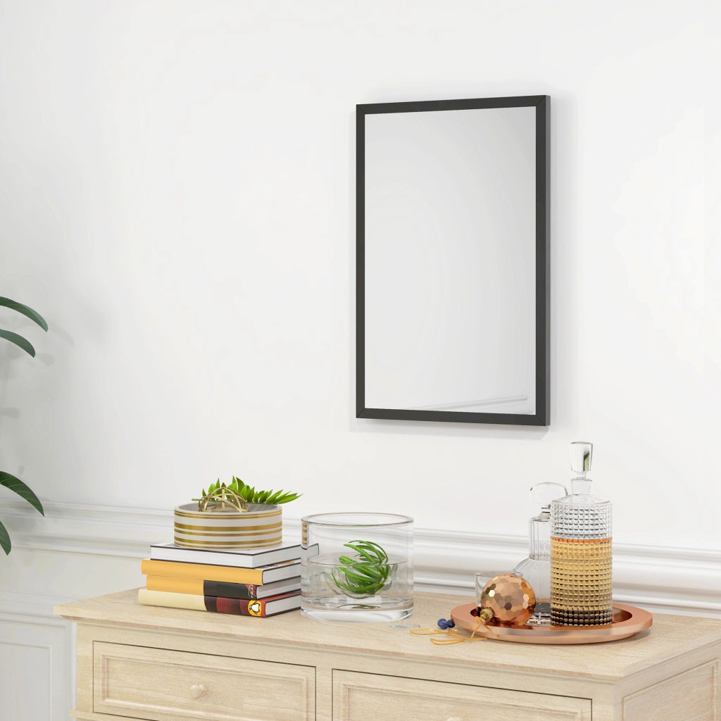 Specchio da Parete ¨C Minimal ¨C Legno Nero 60x40