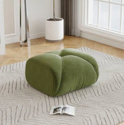 Pouf modulare in ciniglia verde con imbottitura 32D