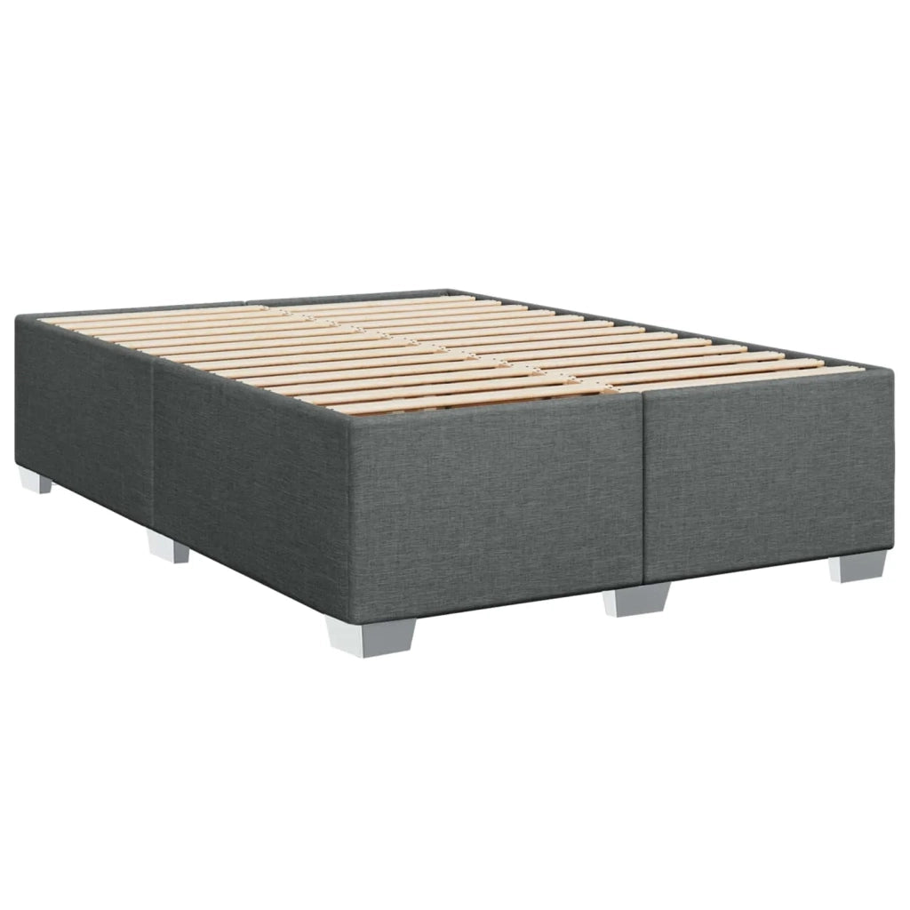 Letto box spring con materasso Grigio Scuro 140 x 190 cm 3454860