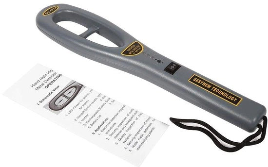 Metallo Detectore Professionale - Rilevatore di Oggetti Metallici - Scanner Portatile a Mano - Colorazione Rossa - Alta Sensibilità - Ideale per Controlli di Sicurezza e...