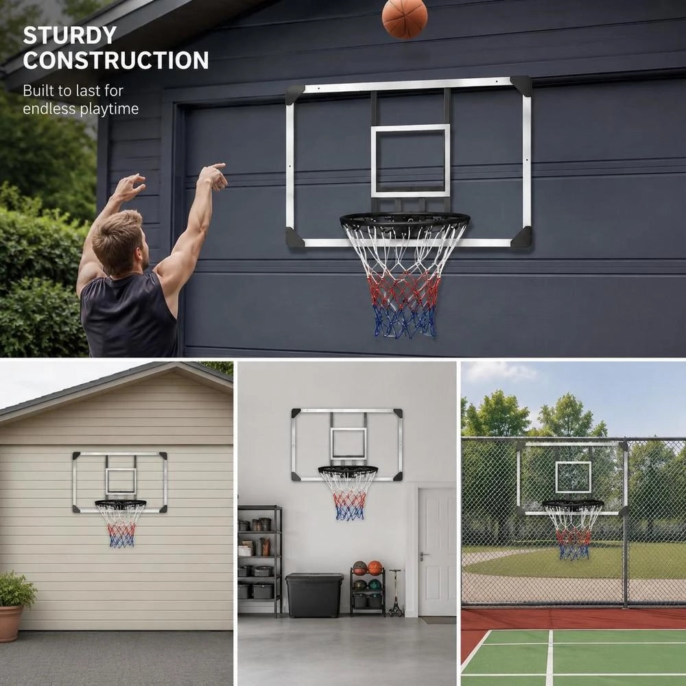 Basketball Hoop, Transparent, 90x60x2.5 Cm, Polycarbonate