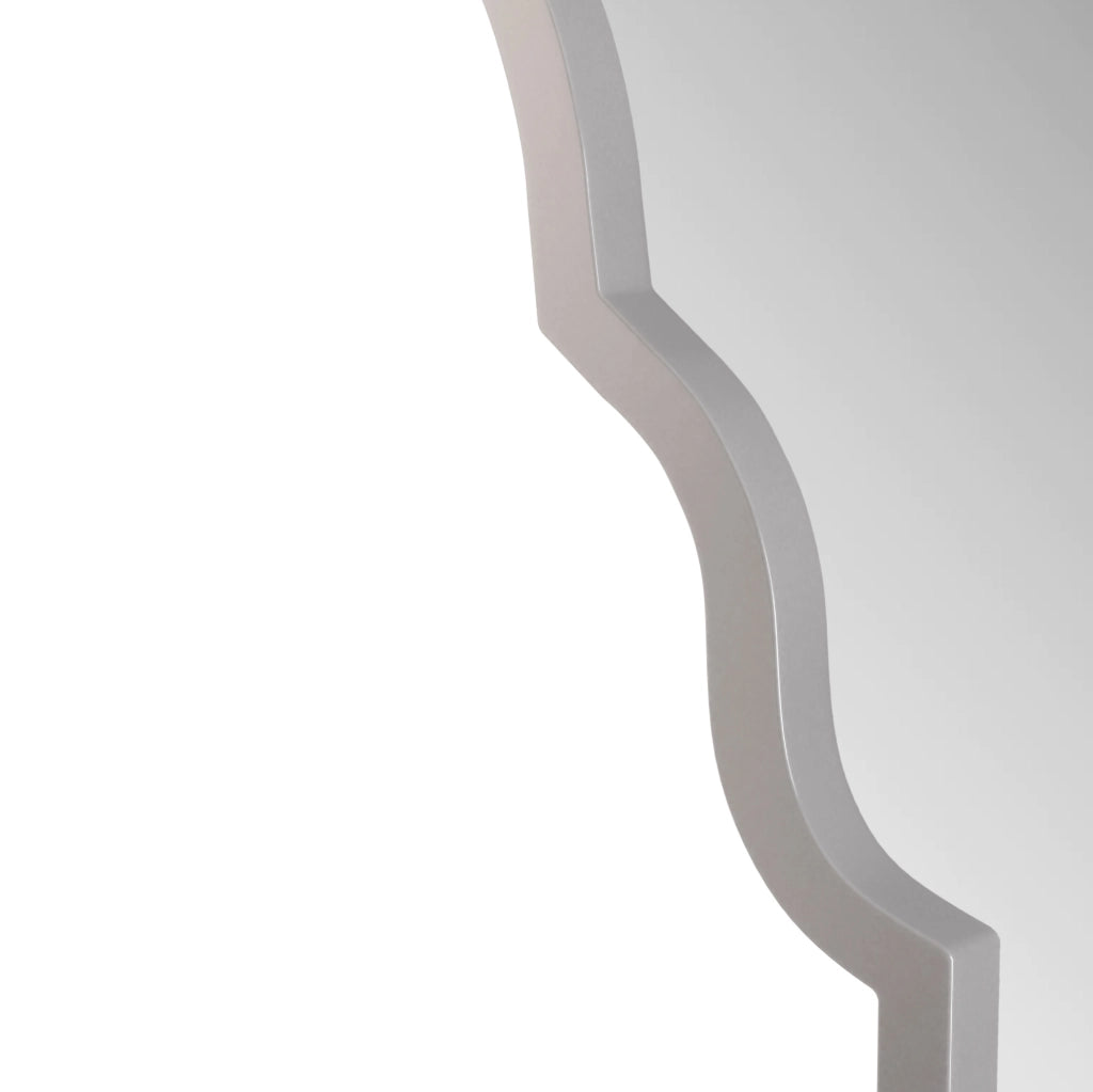 Specchio rettangolare da parete 61x101 cm con cornice in ferro argentato