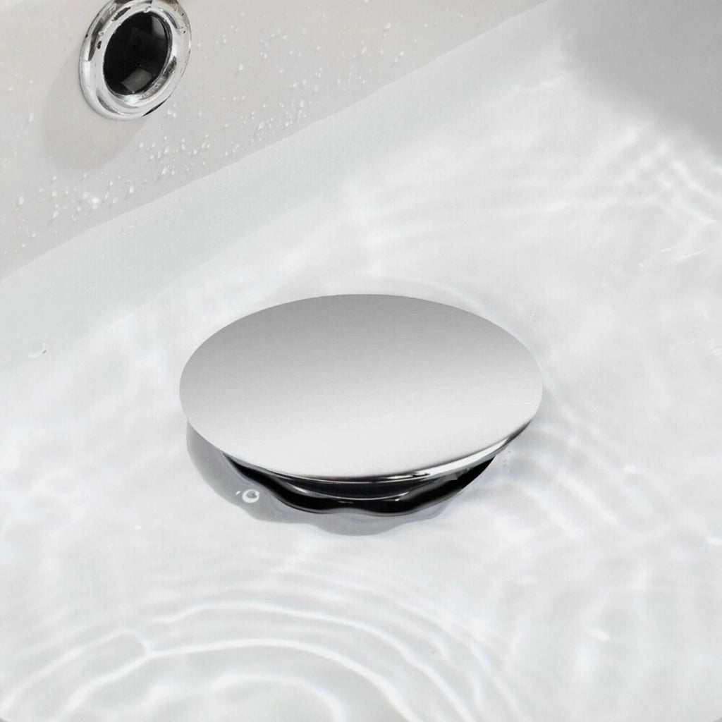 Piletta scarico click clack universale 1/4'' Argento tappo lavabo lavello 59601