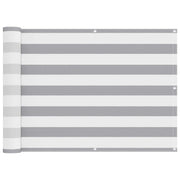Schermo da balcone | Paravento da Balcone Grigio chiaro e bianco 75 x 600 cm