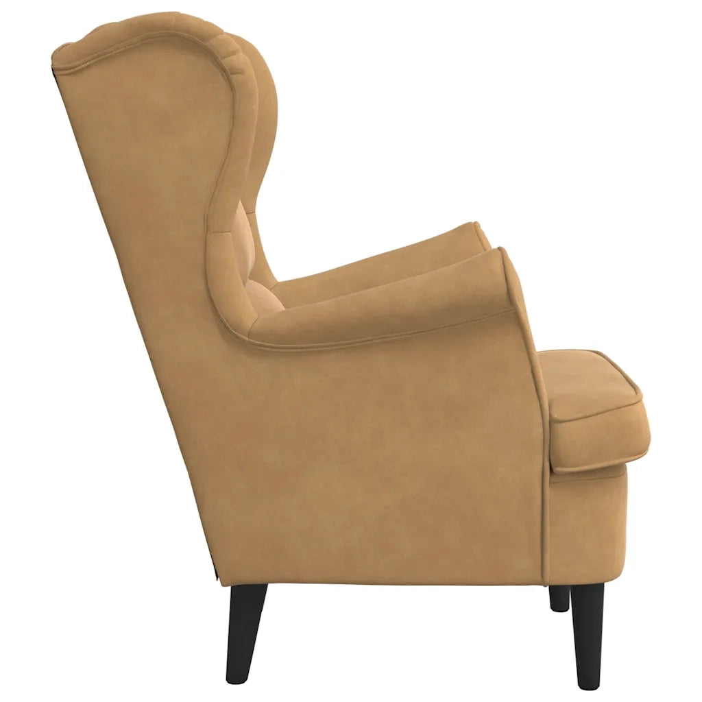 Poltrona Marrone Velluto 324067