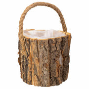 Cesto in legno marrone d13x13h