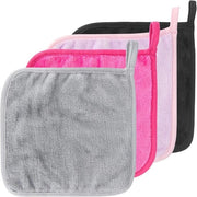 Microfiber Asciugamani per Rimozione del Trucco Reutilizzabili 20x20cm (4 pezzi) per Viso, Asciugamani per la Pelle Super Soffici e Senza Chimici per Tutti i Tipi di Pelle