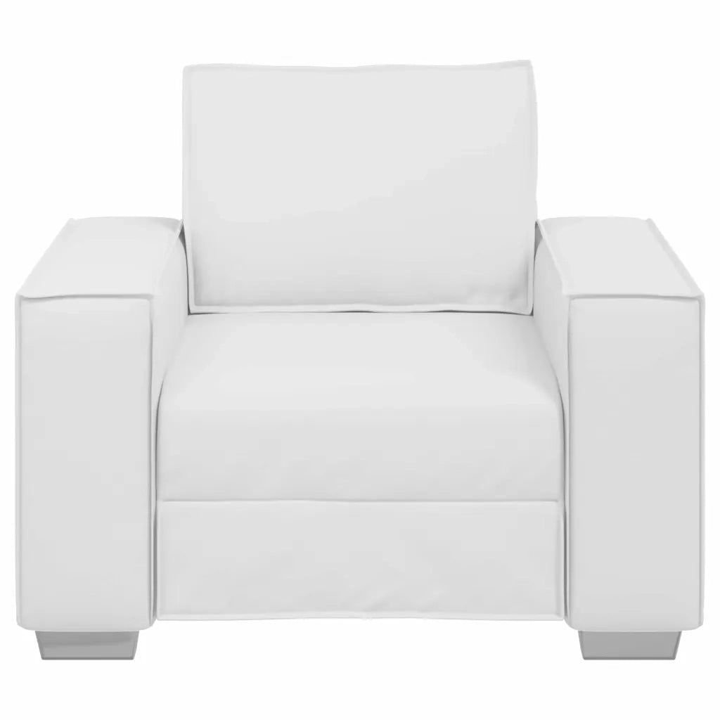 Poltrona | Sedia Relax Sofa Bianco 100 cm Pelle Sintetica