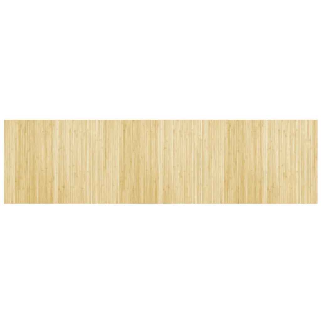 Tappeto Rettangolare Natura Chiaro 80x300 cm in Bambù 376783