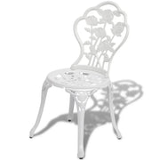 Sedie da Bistrot 2 pz in Alluminio Pressofuso Bianche 43176