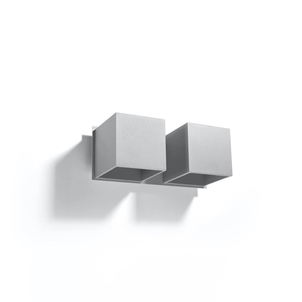 Lampada da parete QUAD 2 grigio