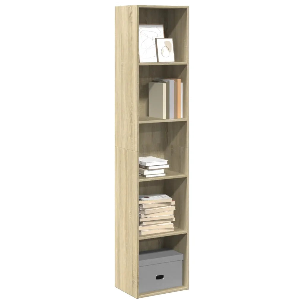 Libreria-Scaffale per Libri-Mobile di Stoccaggio Rovere Sonoma 40x30x189 cm in Legno Multistrato
