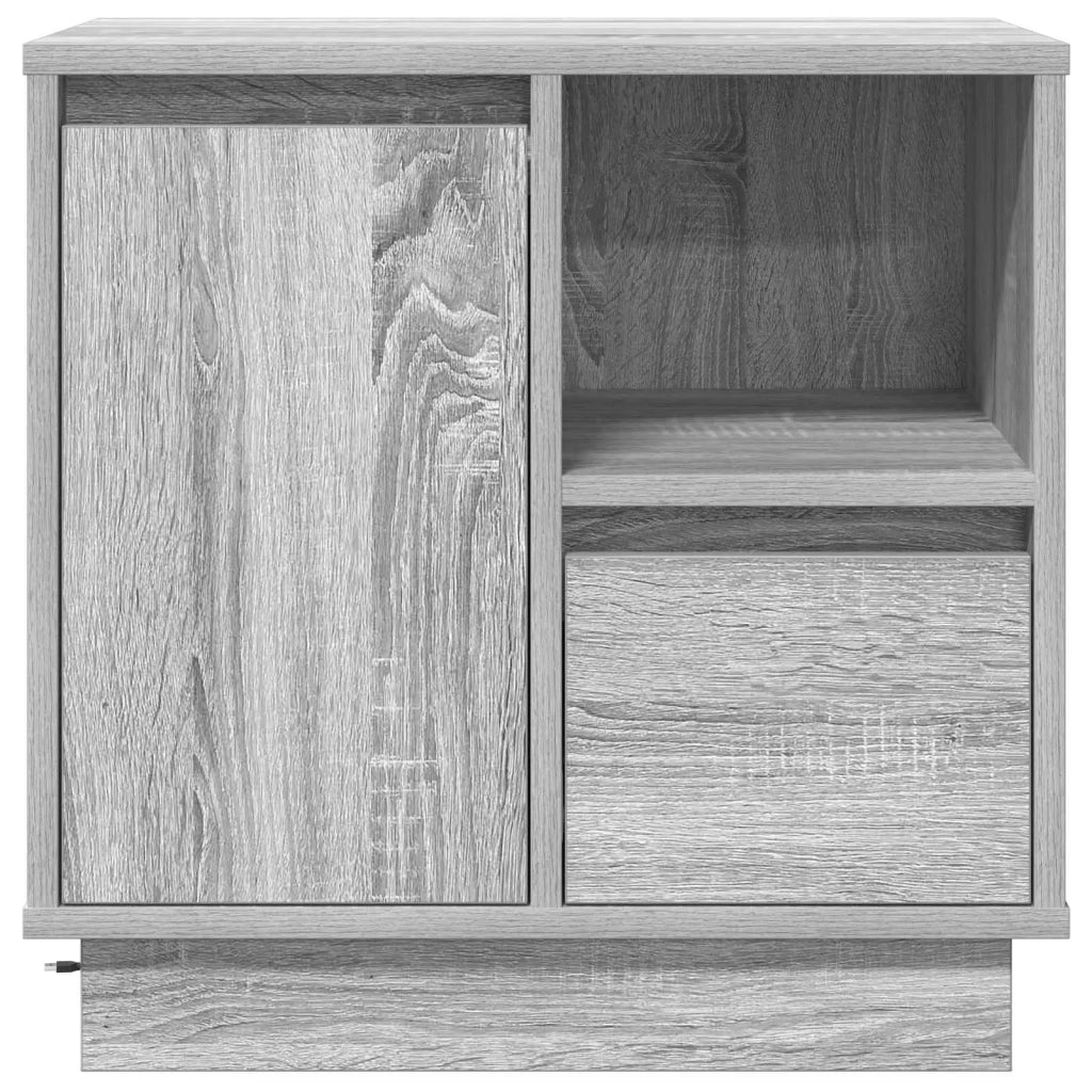 Armadio da Notte con cassetto 2 pcs Grigio 50 x 34,5 x 50 cm. 869589