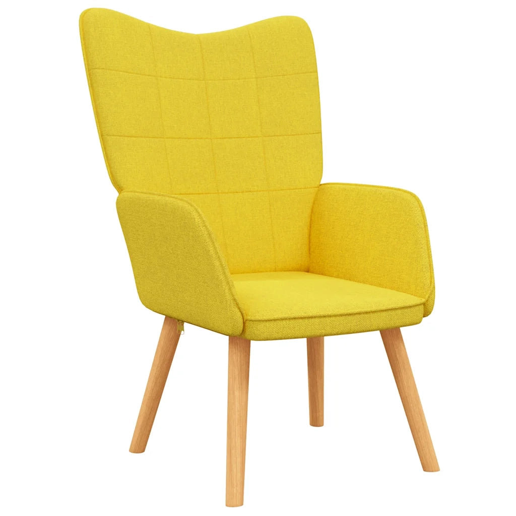 Poltrona | Sedia Relax Giallo Senape in Tessuto