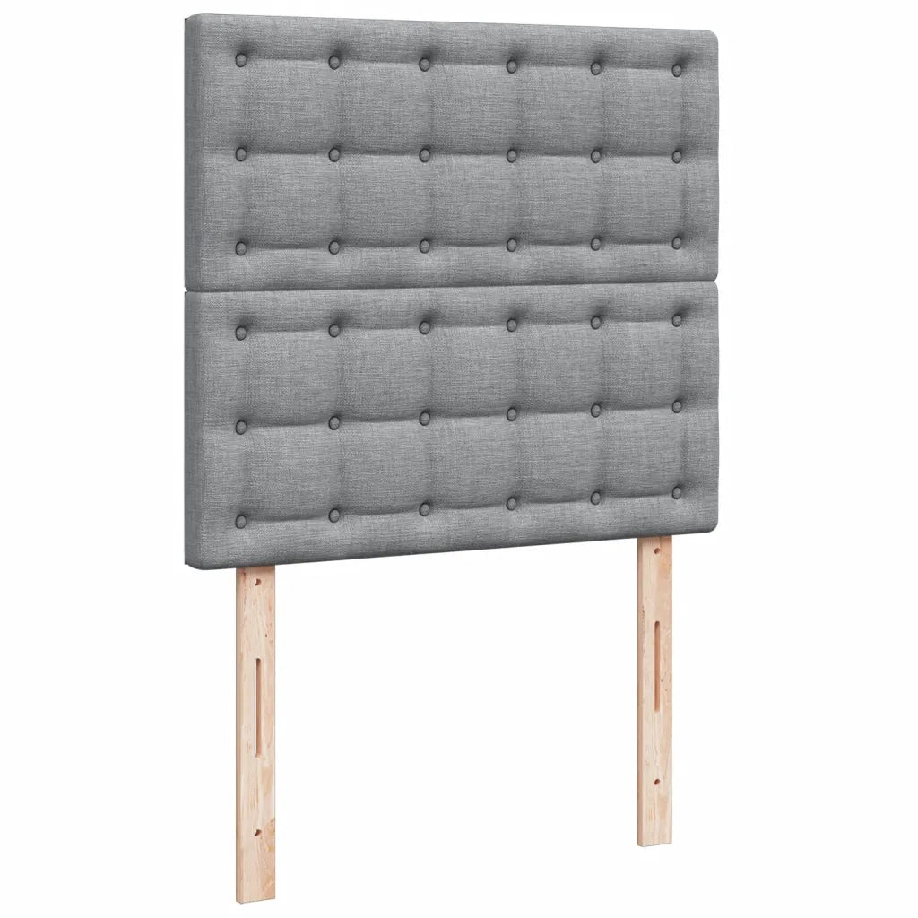 Giroletto a Molle con Materasso Grigio Chiaro100x200 cm Tessuto 3293505