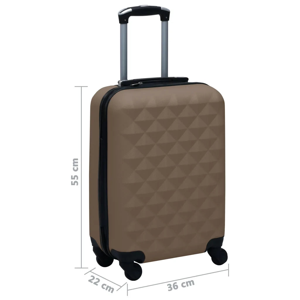 Trolley a Custodia Rigida Marrone in ABS 92423
