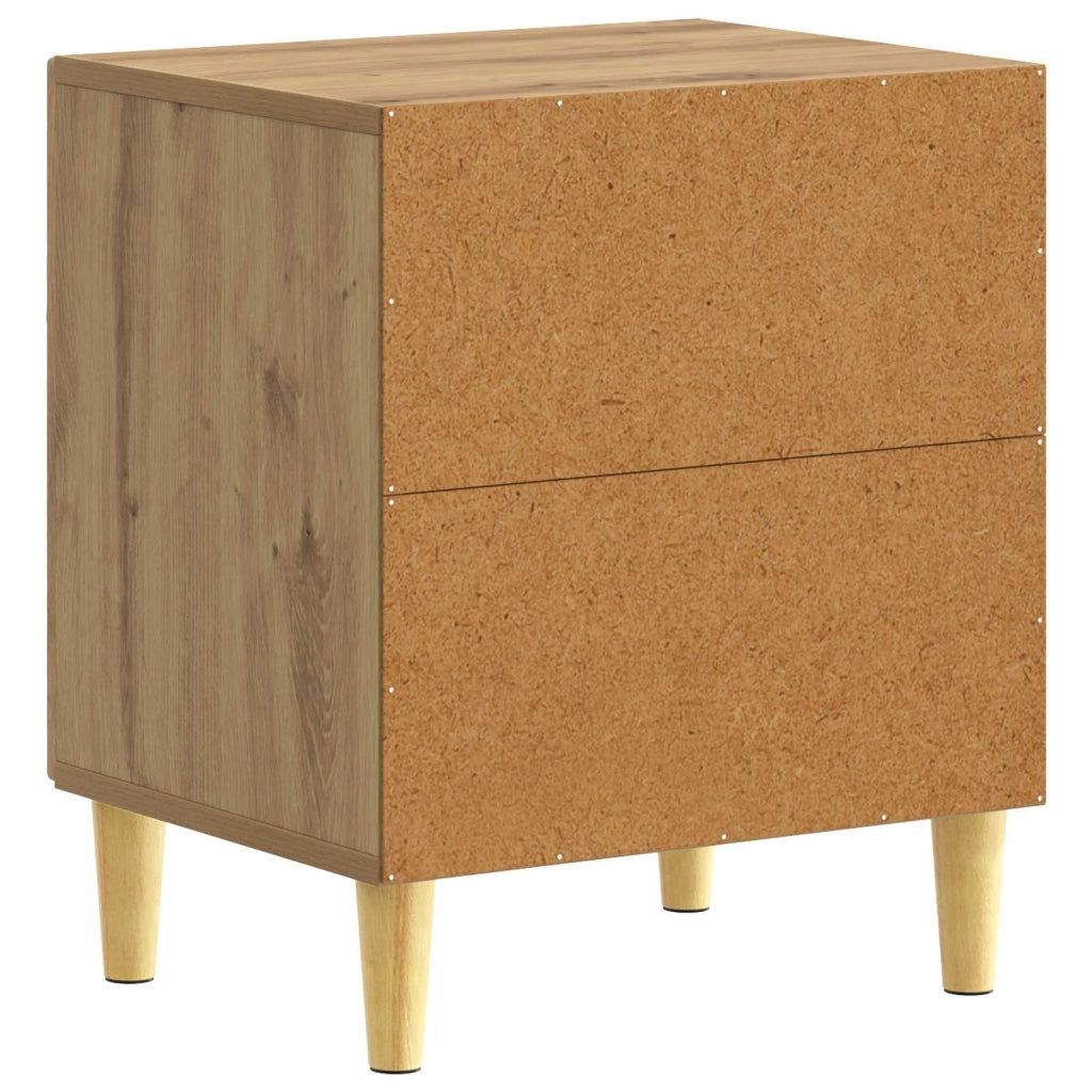 Comodino | Armadio da Notte | Mobiletto da notte Rovere Artigianale 43 x 34,5 x 50 cm