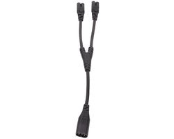Cavo alimentatore IEC320 C8 a doppia uscita IEC320 C7 - 0,3 m - Sicuro e di tendenza - Doppia versione - Cavo alimentatore AC - Adatto per uso ufficio