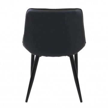 POLTRONA WINONA IN ECOPELLE CON STRUTTURA IN METALLO 59 X 51 X 82 CM NERO OKX