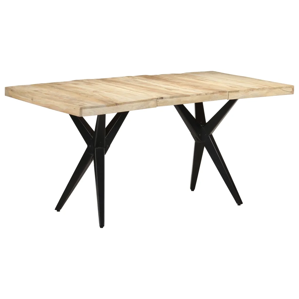 Tavolo da Pranzo 160x80x76 cm in Legno Massello di Mango Grezzo 323566