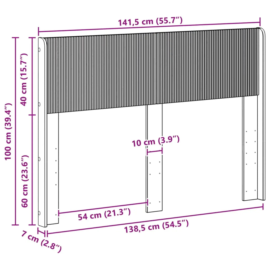 Testiera Letto Grigio Cemento PB 889708