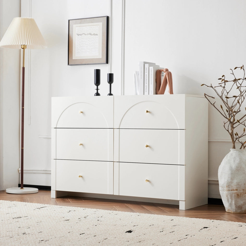 Credenza con 6 cassetti in stile romantico