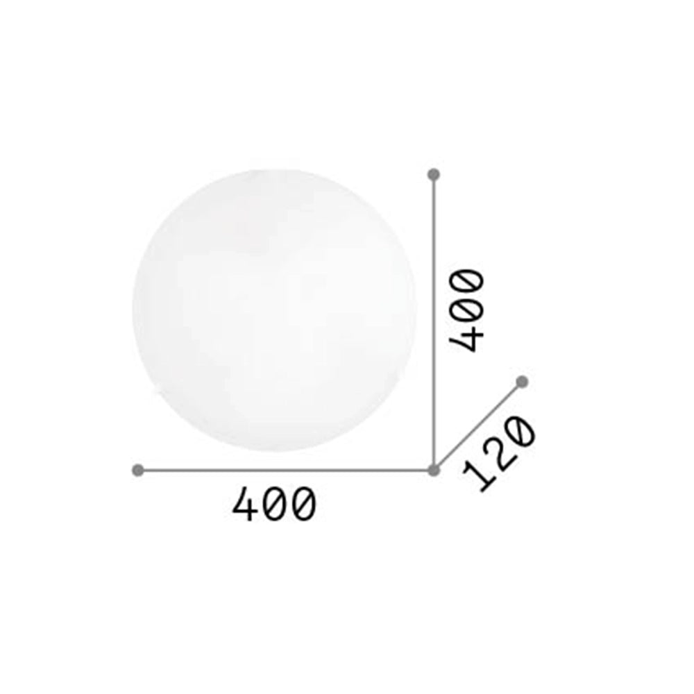 Plafoniera Moderna Simply Vetro Bianco 3 Luci E27