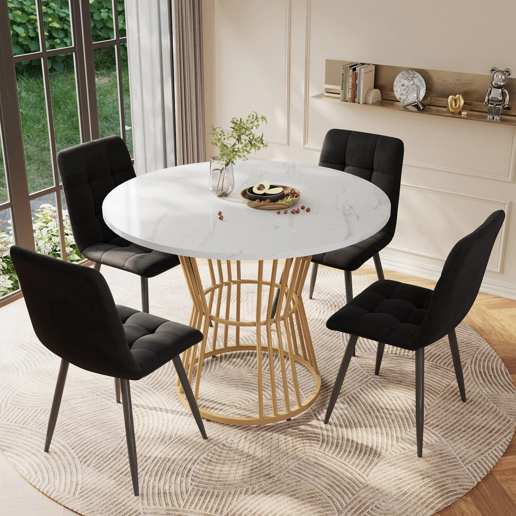TAVOLO Rotondo 100 x 75 cm MDF Bianco