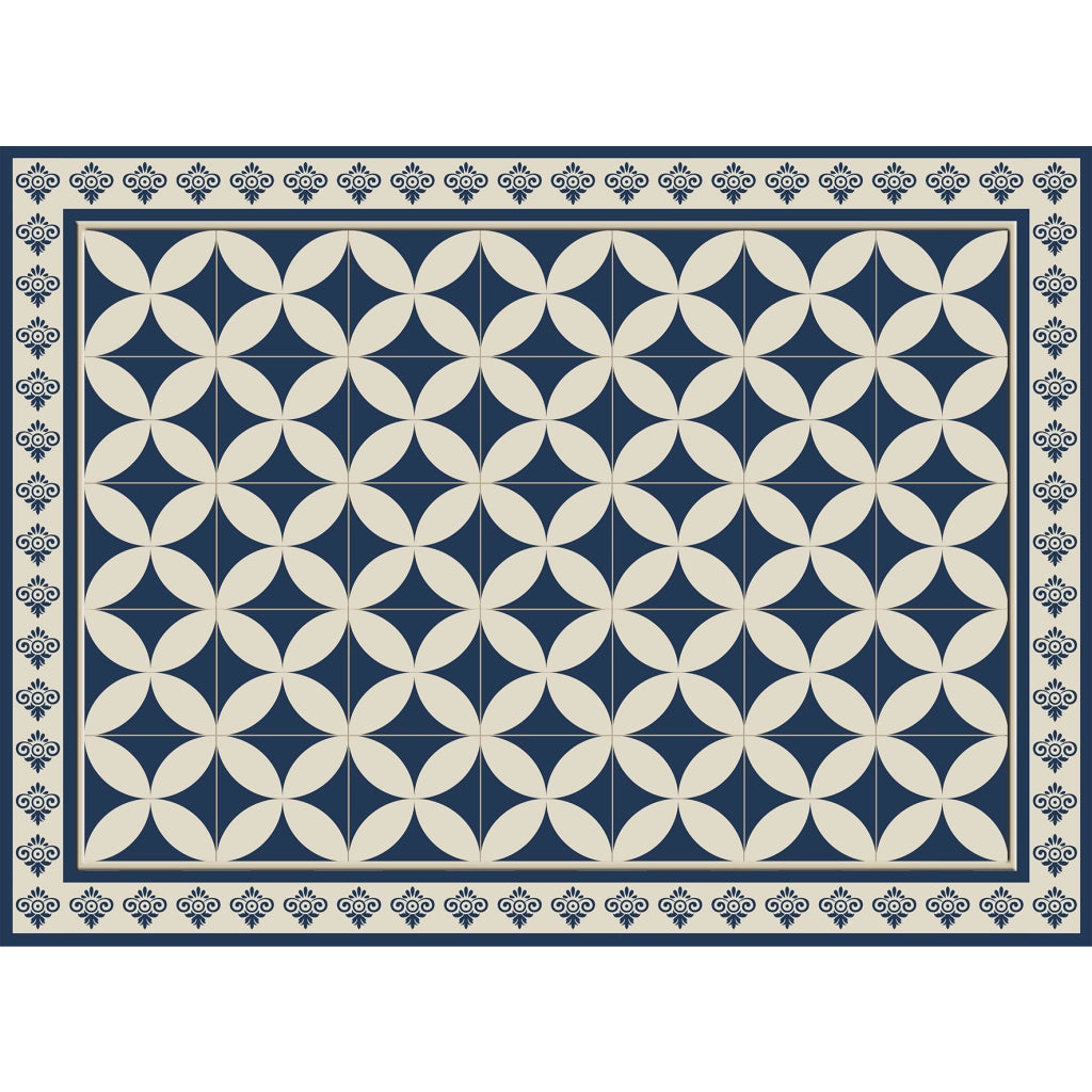 TOVAGLIETTA VINILE VENEZIA 33X45CM BLU - BIANCA