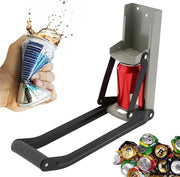 Montaggio a muro di compressione di alluminio per contenitori di 12oz di risciacquo - Frantumatore di lattina di birra e soda (incluso l'attrezzo per fissare le viti)