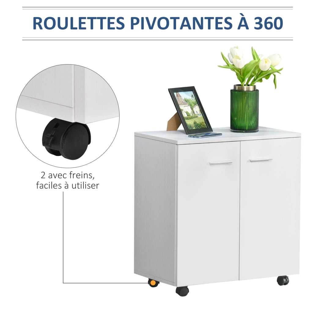 Mobile da soggiorno con 2 ante e ripiani ¨C Minimal ¨C Bianco 60x35x65 cm