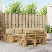 Set di divani da esterno 7 pcs Bianco e Beige 3391998