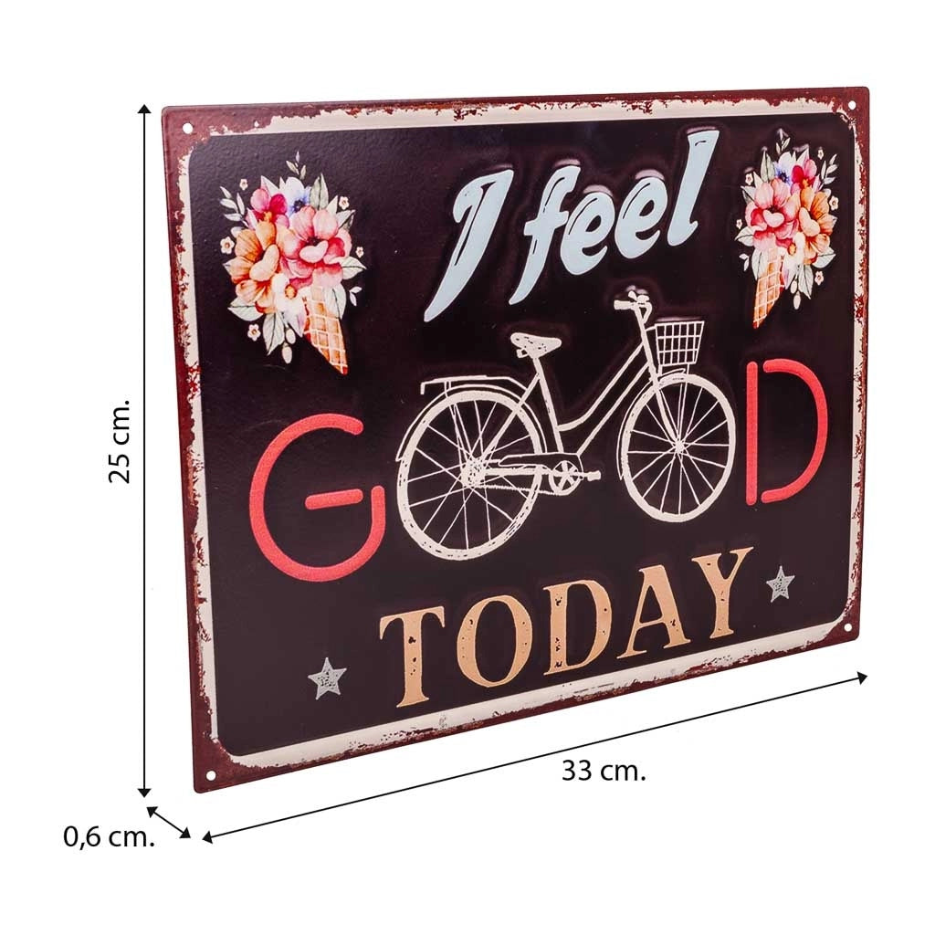 Placca in metallo nero 33x25x0,06h