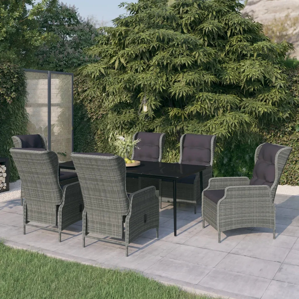Set da Pranzo da Giardino 7 pz Grigio Chiaro 3099665