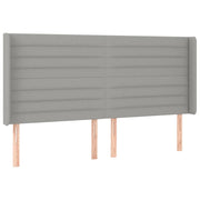 Testiera | Testata ad Orecchio Grigio Chiaro 203x16x118/128 cm in Tessuto