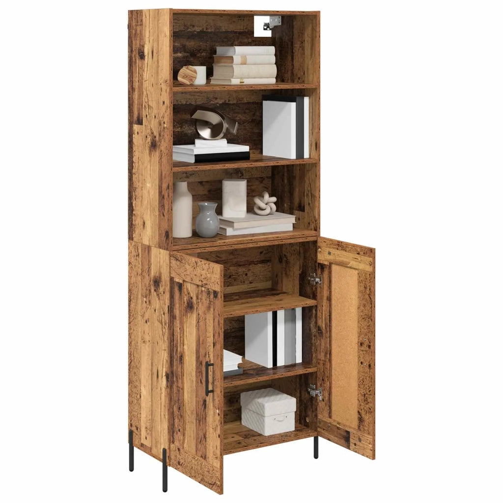 Credenza | Madia | Buffet da pranzo | Armadio da pranzo Legno vecchio 69,5 x 32,5 x 180 cm Legno multistrato