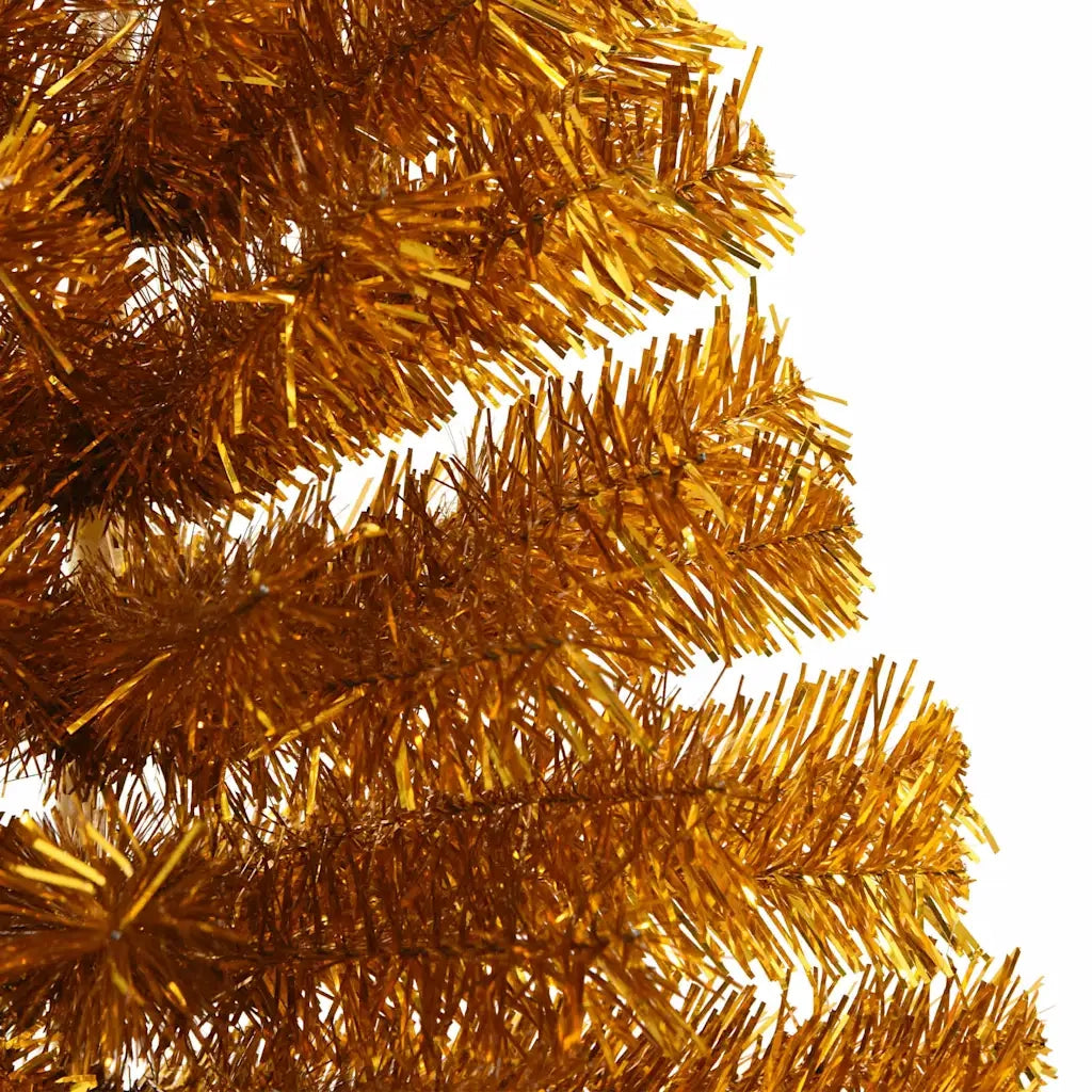 Albero di Natale Artificiale a Metà con Supporto Oro 180 cm PET 344692
