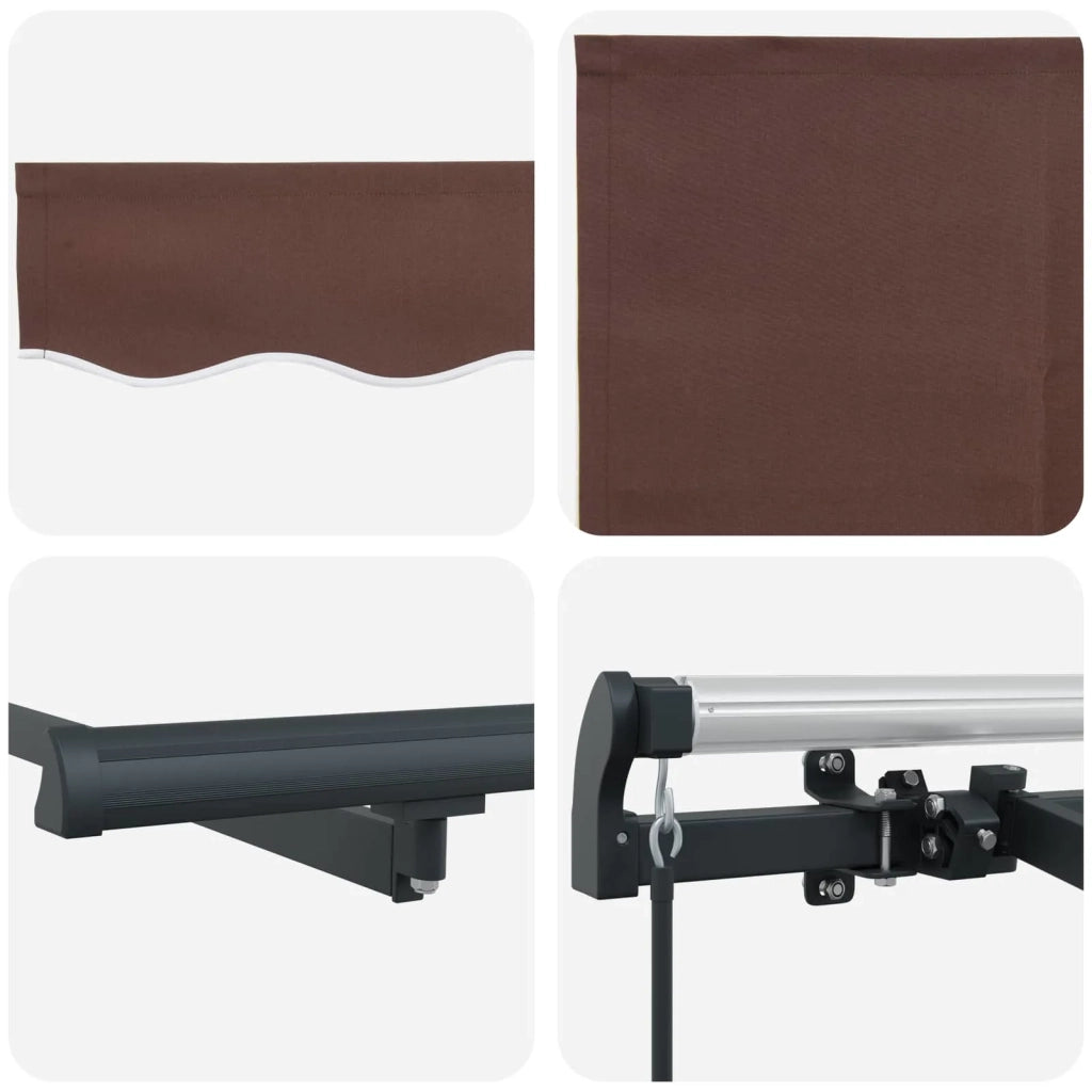 Tenda Retrattile Marrone 400 x 200 cm Tessuto 3329820