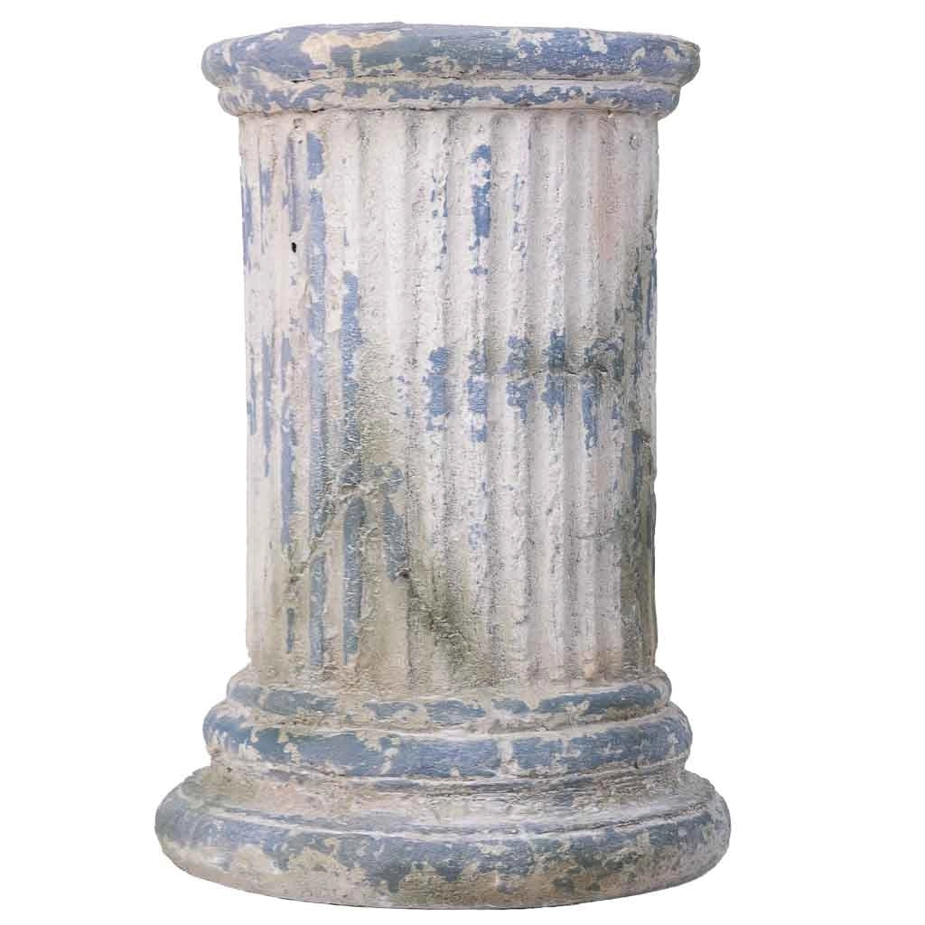 Colonna decorativa color pietra, 27x27x38h cm