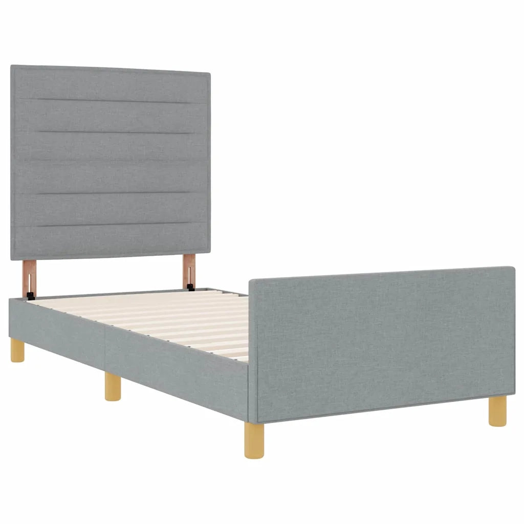 Struttura del letto-Giroletto Grigio chiaro 80 x 200 cm Tessuto 804850
