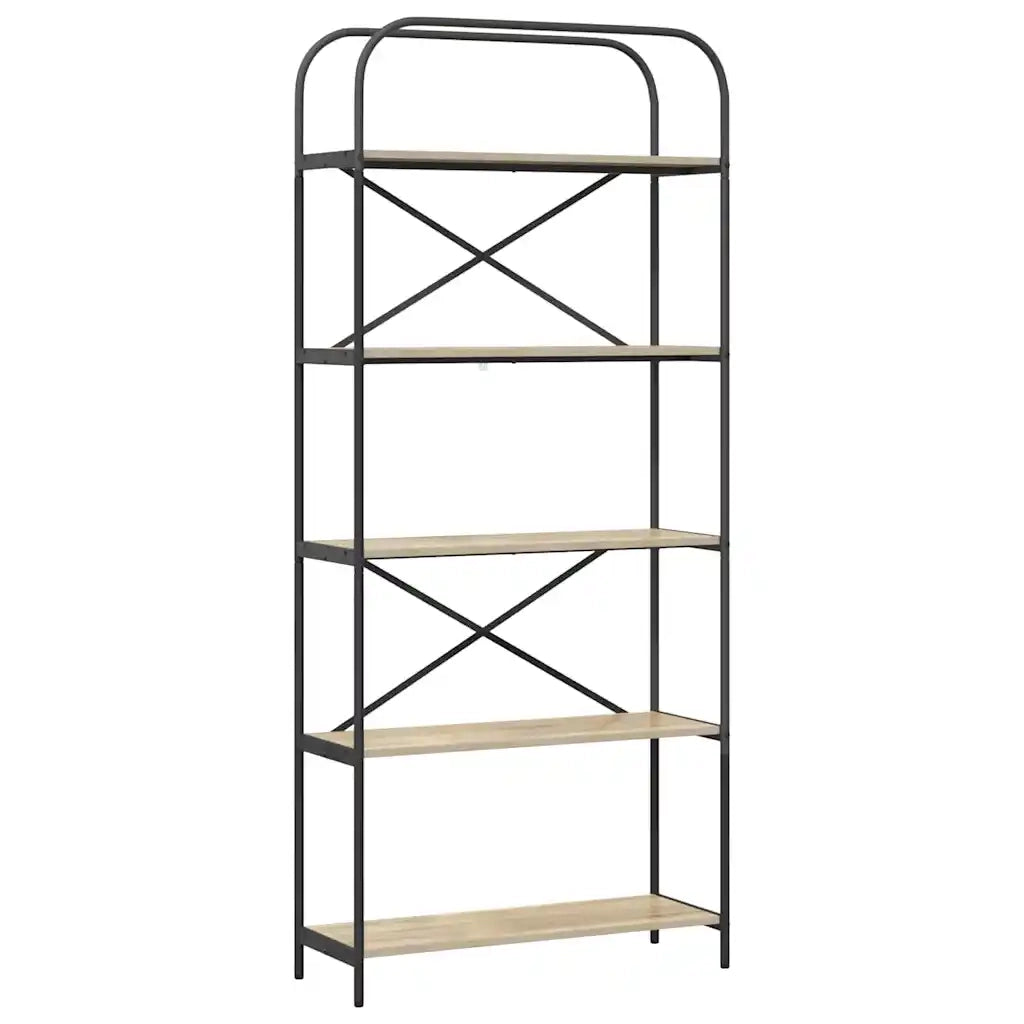 Libreria-Scaffale per Libri-Mobile di Stoccaggio Rovere Sonoma 80 x 30 x 183 cm Legno multistrato 423371